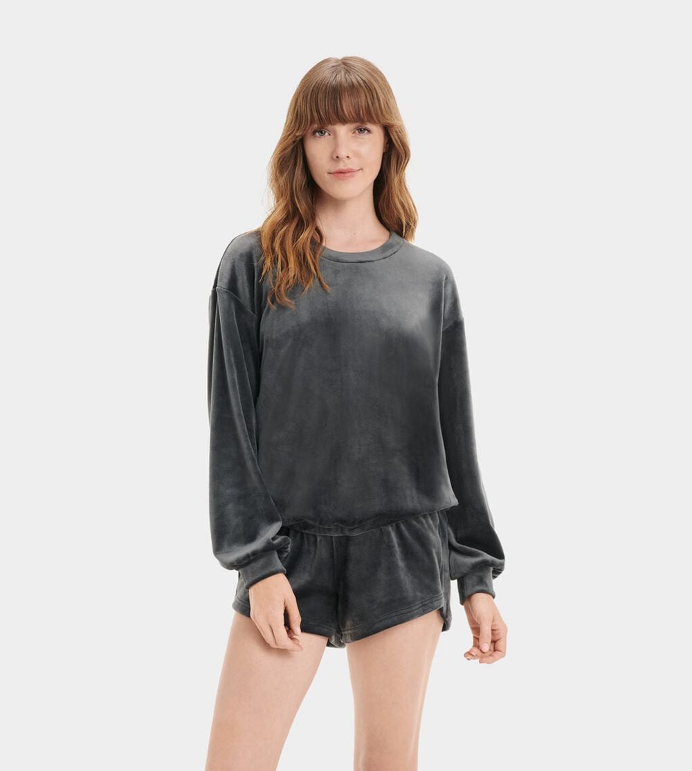 Ugg Shanara Crewneck - Womens Pullover - Black - NZ (0341AOCEW)